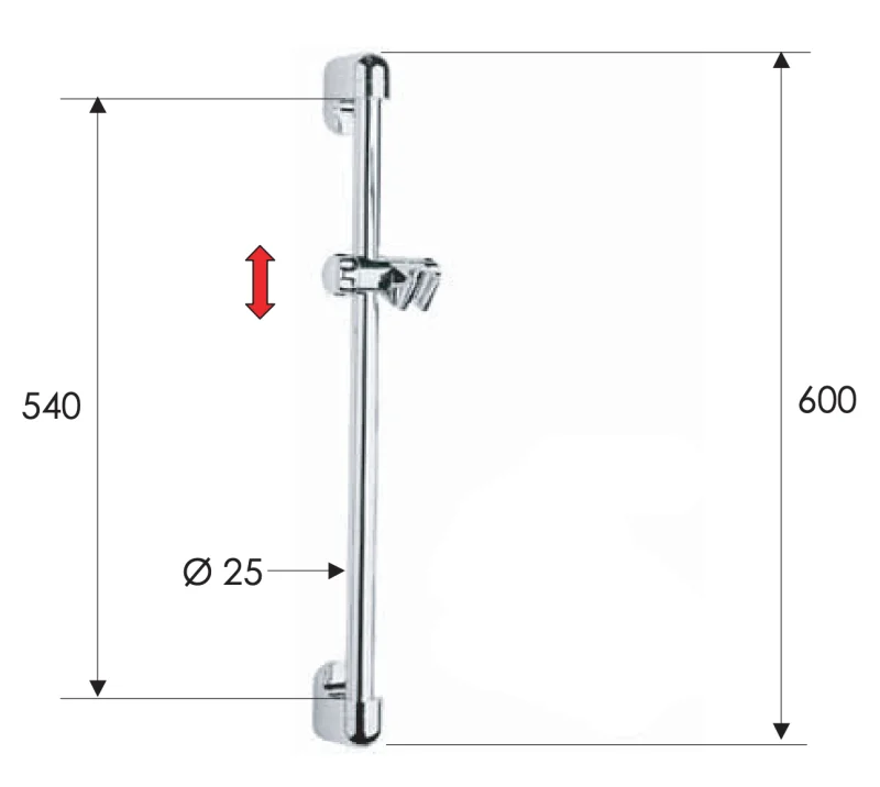 Душевая стойка 60 см Remer 311D, хром