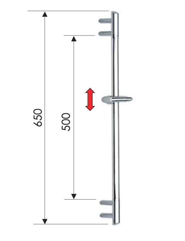 Душевая стойка 65 см Remer 317V, хром