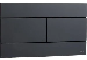 Кнопка смыва механическая OLI Slim 659055 черная soft-touch