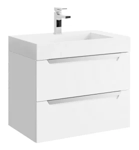 Подвесная тумба Aqwella Cube 70см под умывальник белая матовая CUB0107W матовый