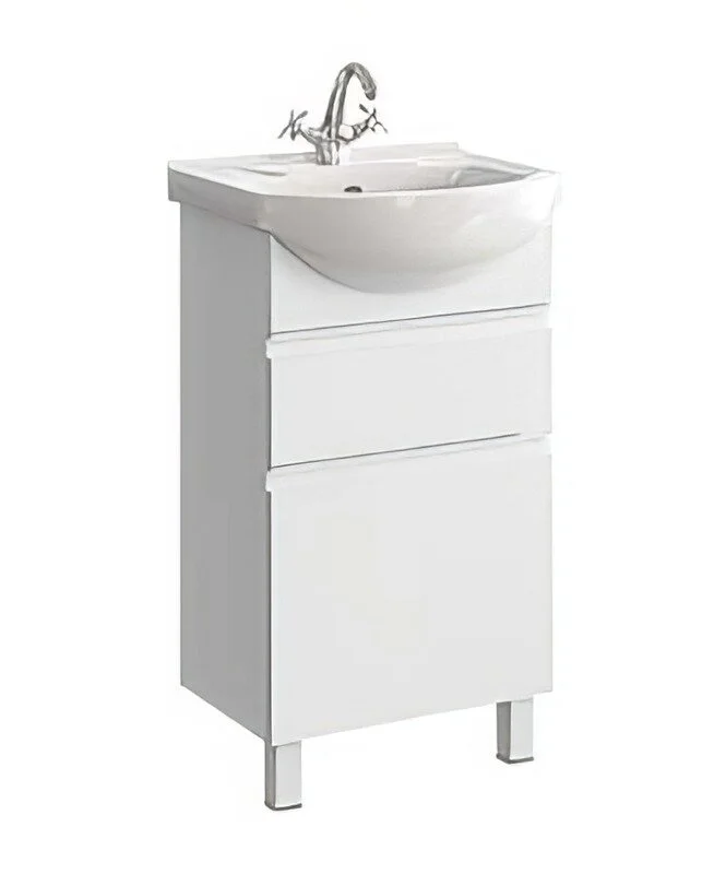 AQWELLA Rodos   тумба под умывальник 50 см, цвет белый глянцевый