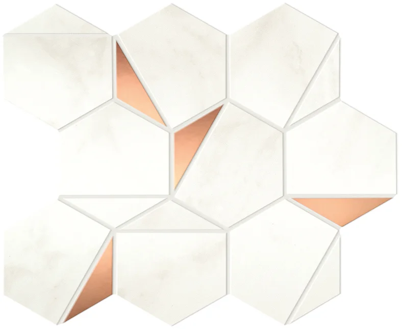 Мозаика Marvel Calacatta Delicato Gold Hex Shiny Мозаика Marvel Calacatta Delicato Gold Hex Shiny
