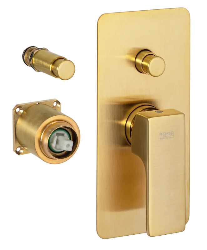 Смеситель для душа Remer Absolute AU09KBBG, золото брашированное