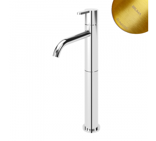 Смеситель для раковины высокий, настольный Bruma Leaf 167 002 0SR Sunrise