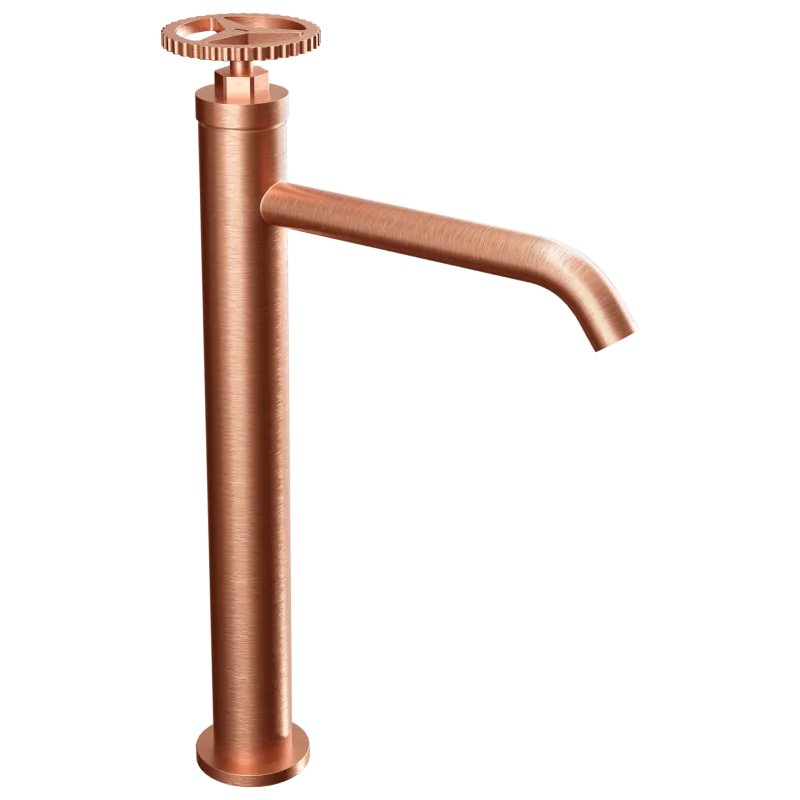 Смеситель для раковины Remer Chrono CH11LXLRP, медь брашированная