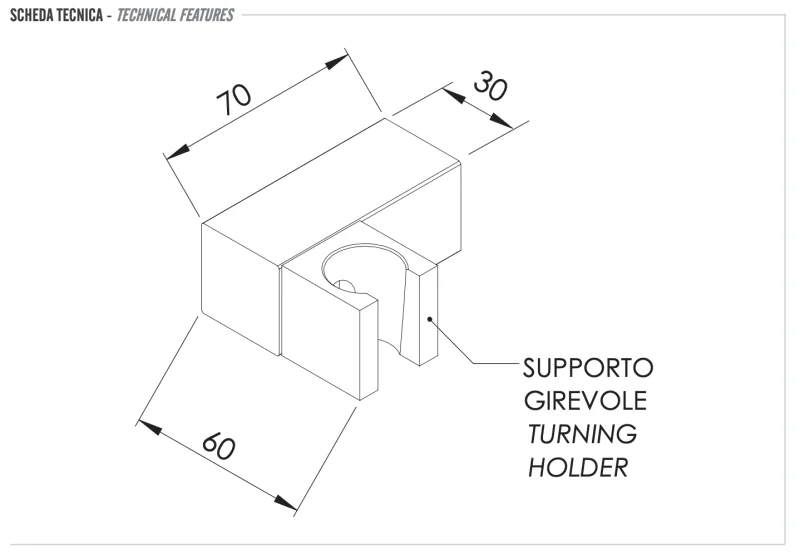 Держатель ручного душа Remer 339SS, хром