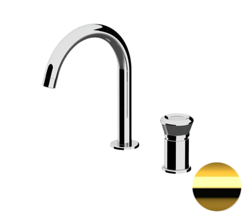 Смеситель для раковины Remer Element ET57DO, золото глянцевое