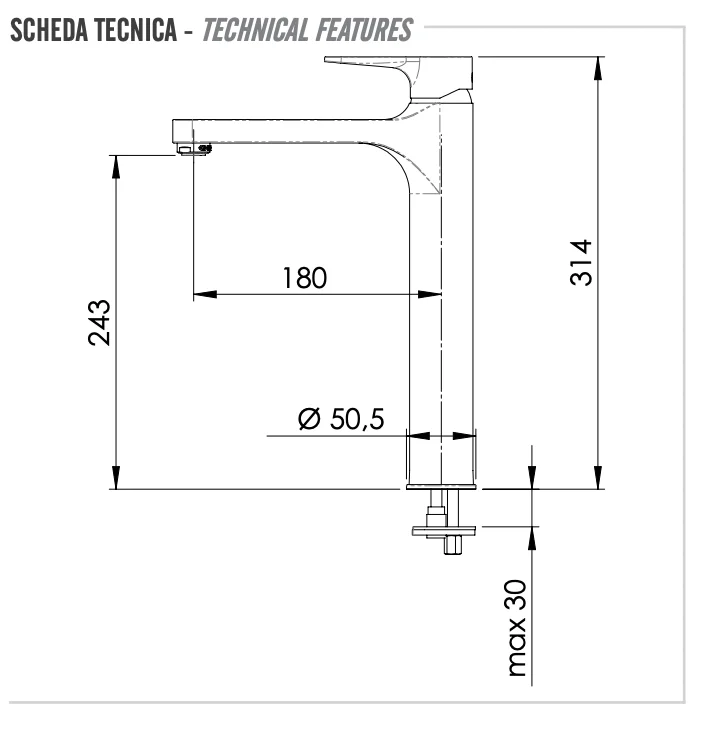 Смеситель для раковины Remer Winner W10L