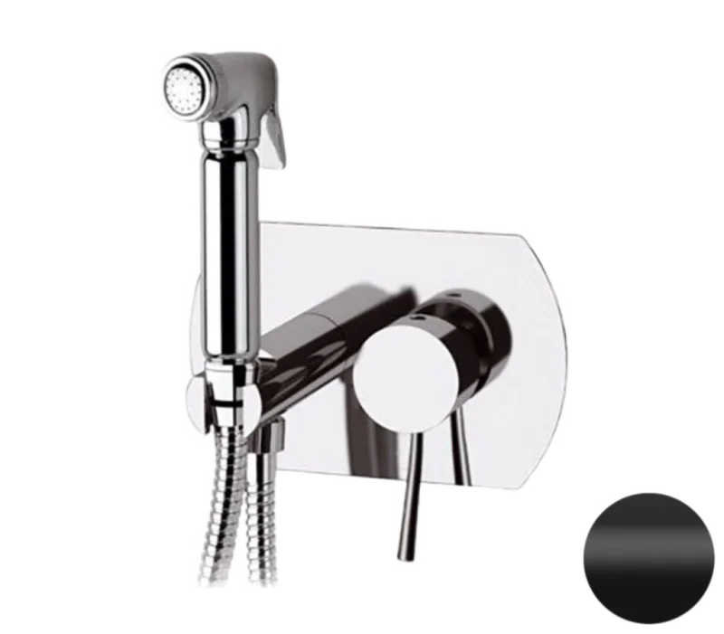 Гигиенический душ со смесителем Remer Minimal N60NO, черный матовый