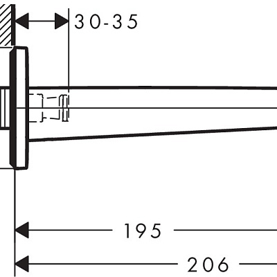 Излив для ванны Hansgrohe Logis 195мм хром
