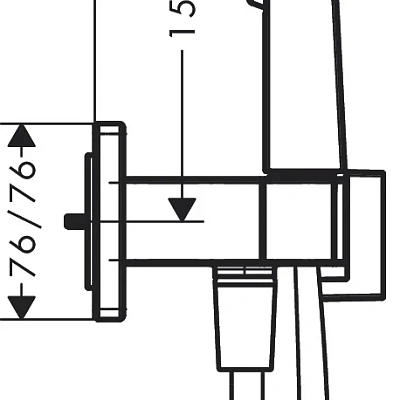 Гигиенический душ Hansgrohe Bidette 1jet E со шлангом и держателем 29233000 хром