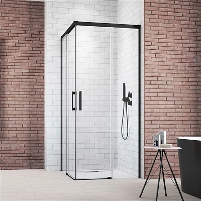 Душевая дверь Radaway Idea Black KDD 100 х 200.5 см, стекло прозрачное, профиль черный, правая, 387062-54-01R