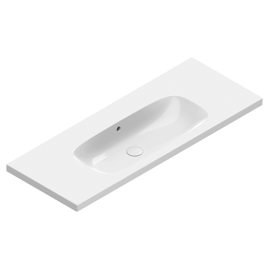 Раковина Catalano Alvea 120х46, арт.0621210001, без отв. под смеситель, белый глянцевый