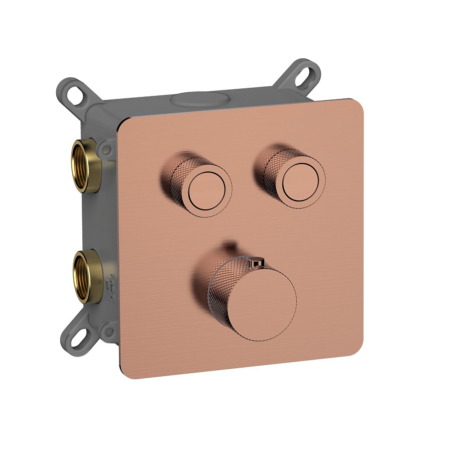 Смеситель с термостатом встраиваемый на 2 потребителя комплект с монтажной частью