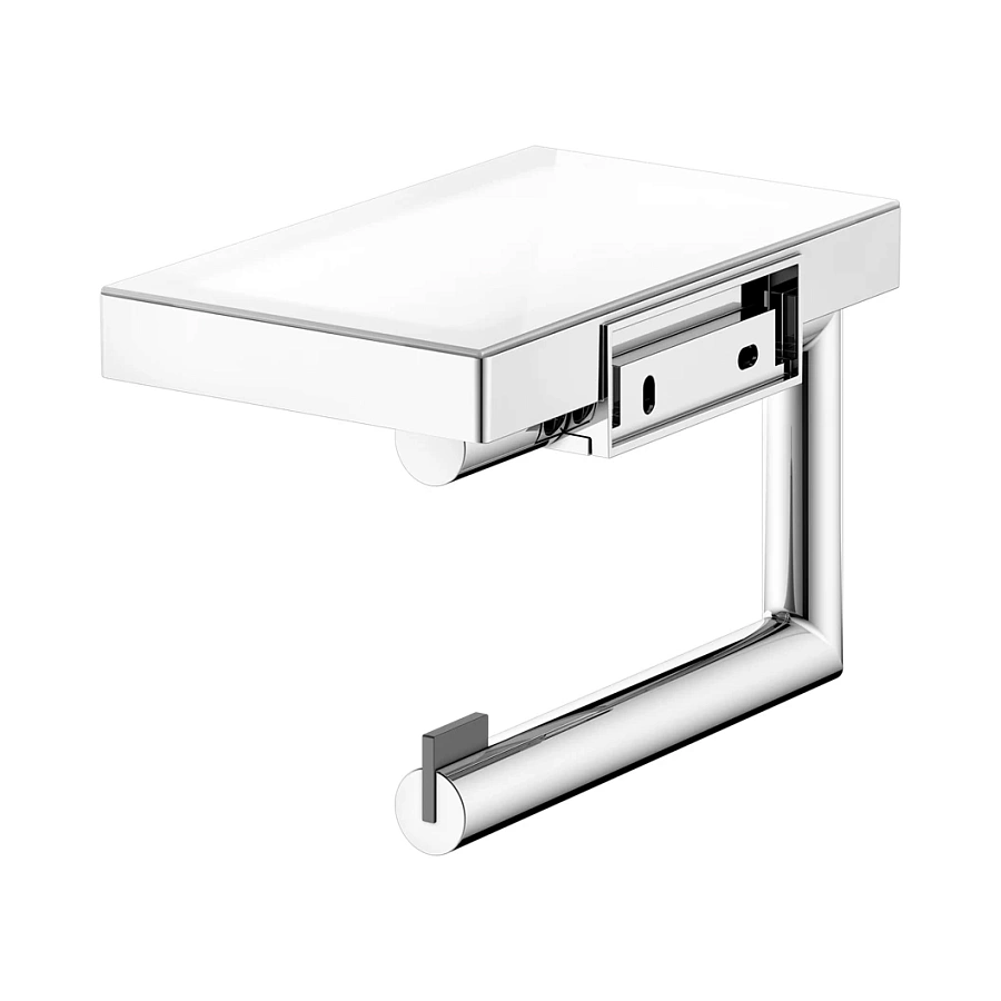 Держатель туалетной бумаги с полочкой Keuco Reva 12873019000 хром
