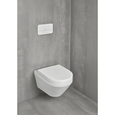 Унитаз подвесной Villeroy&Boch Architectura 4694CL01 37x53 с сиденьем микролифт, безободковый TwistFlush