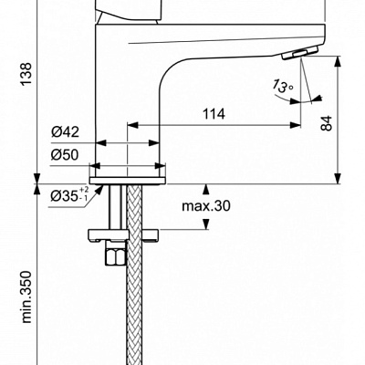 Смеситель Ideal Standard Cerafine Model O для раковины, хром, BC696AA