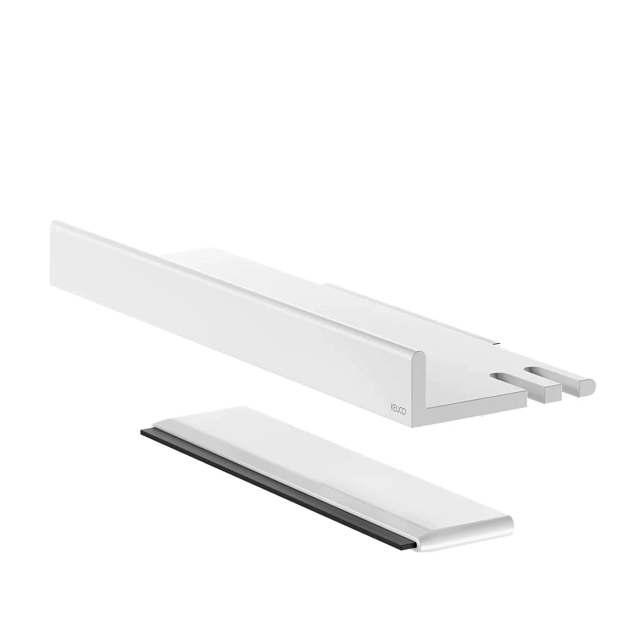 Полочка для душа cо стеклоочистителем Keuco Reva 12859510000 белый матовый / хром