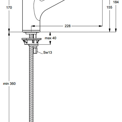 Смеситель Ideal Standard Connect Blue B9931AA для кухонной мойки, цвет хром