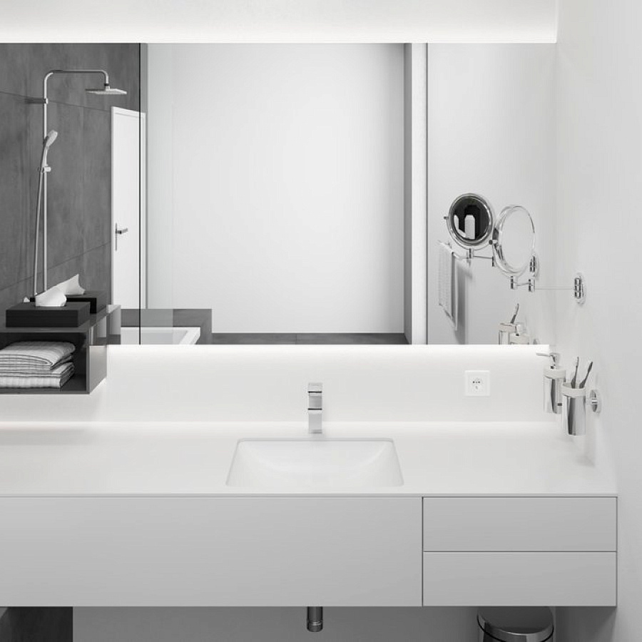 Смеситель для раковины Hansgrohe Vernis Shape 100, с донным клапаном, хром, 71561000