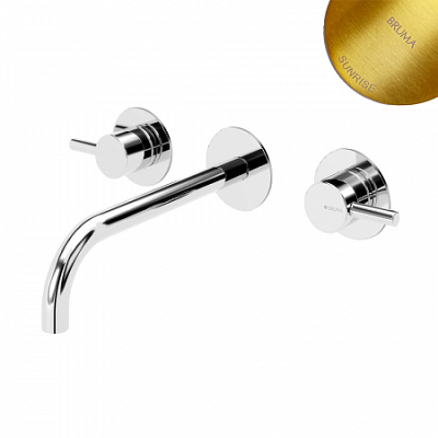 E1070105SR Внешняя часть смесителя для раковины на 3 отверстия. Длина излива 170мм Bruma Lusitano Sunrise