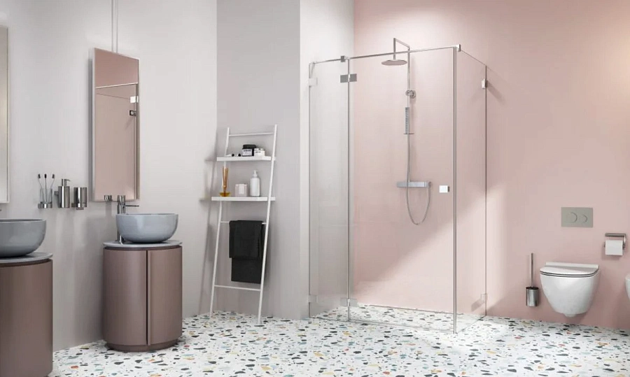 Душевая дверь Radaway Essenza Pro KDJ 90L, 90 х 200 см, с неподвижной частью, стекло прозрачное, профиль хром, левая, 10097090-01-01L