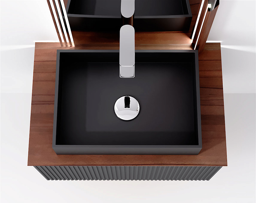 Тумба под умывальник Jorno Strong 100 подвесной антрацит