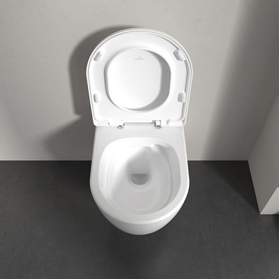 Унитаз подвесной Villeroy&Boch Skyla 5656CL01 37x53 с сиденьем микролифт, безободковый TwistFlush