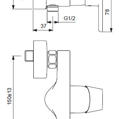 Смеситель Ideal Standard Vito B0411AA для душа