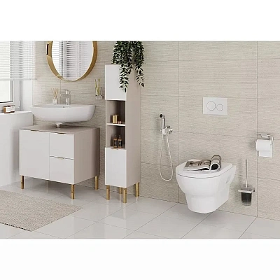 Гигиенический душ Hansgrohe Bidette 1jet S EcoSmart+, шланг 125см и держатель, хром, 29230000