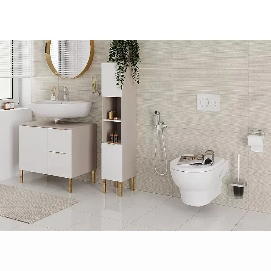 Гигиенический душ Hansgrohe Bidette 1jet S EcoSmart+, шланг 125см и держатель, хром, 29230000