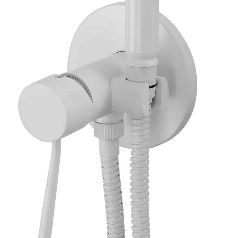 Гигиенический душ со смесителем Remer Minimal N65BO, белый матовый