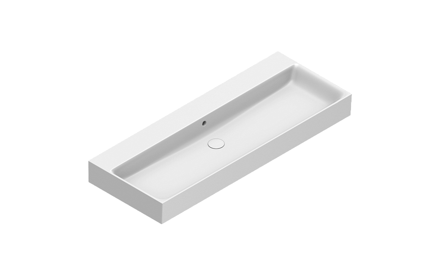 Раковина Catalano Premium 120х47, арт.0221200001, без отв. под смеситель, белый глянцевый