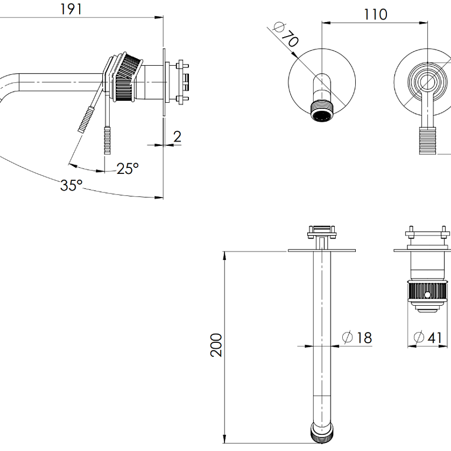 Смеситель для раковины Remer Atelier AL15PLWB, хром