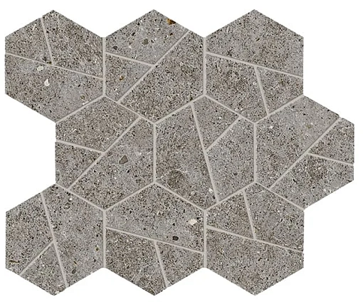 Мозаика Boost Stone Smoke Mosaico Hex