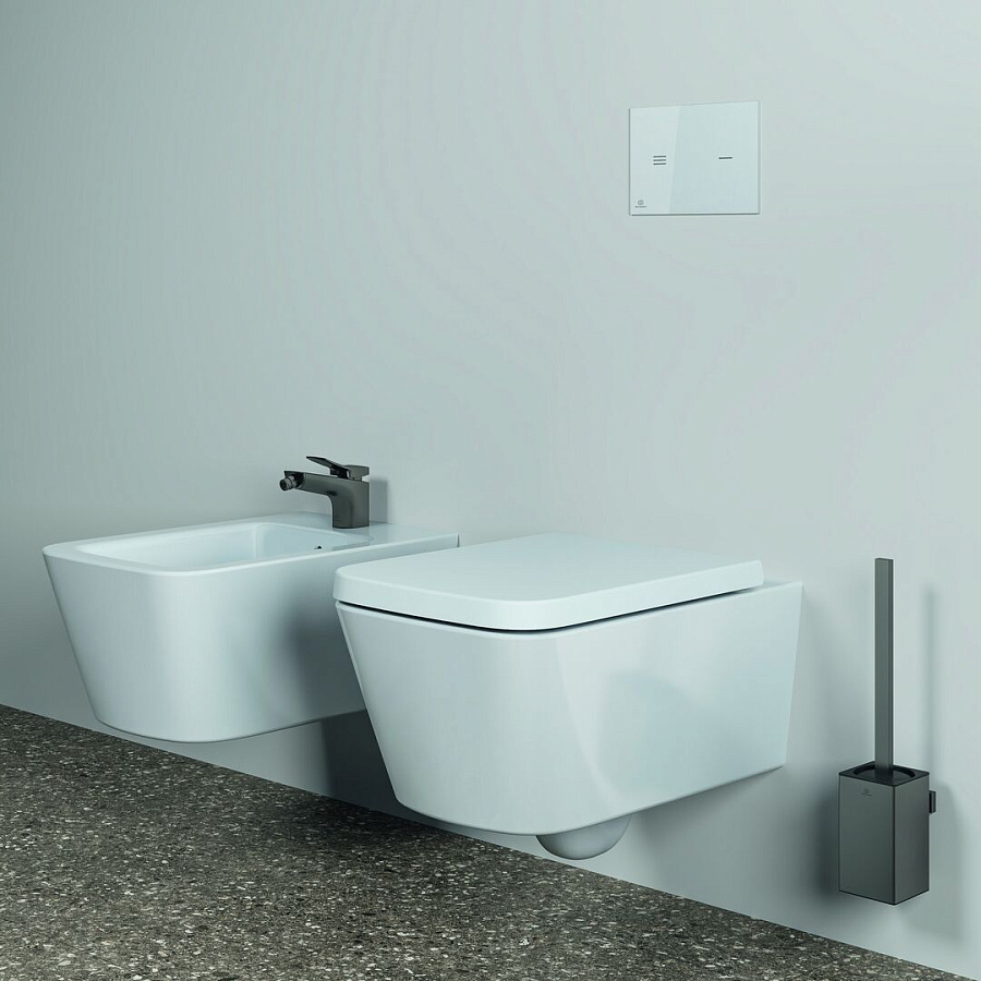 Унитаз подвесной Ideal Standard Blend Cube Aquablade с сиденьем T368601+T392701
