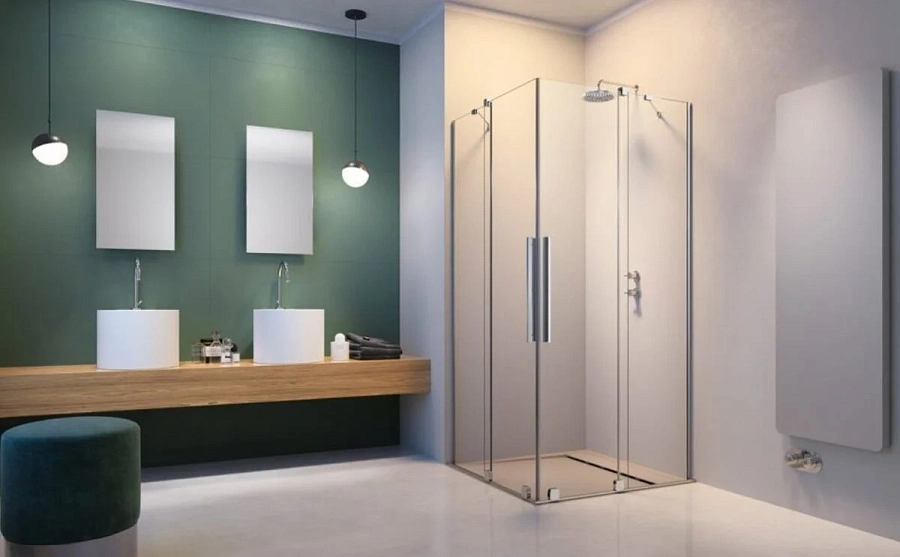 Душевая дверь Radaway Furo KDD, 90 x 200 см, с неподвижной частью, стекло прозрачное, профиль хром, правая, 10105090-01-01R