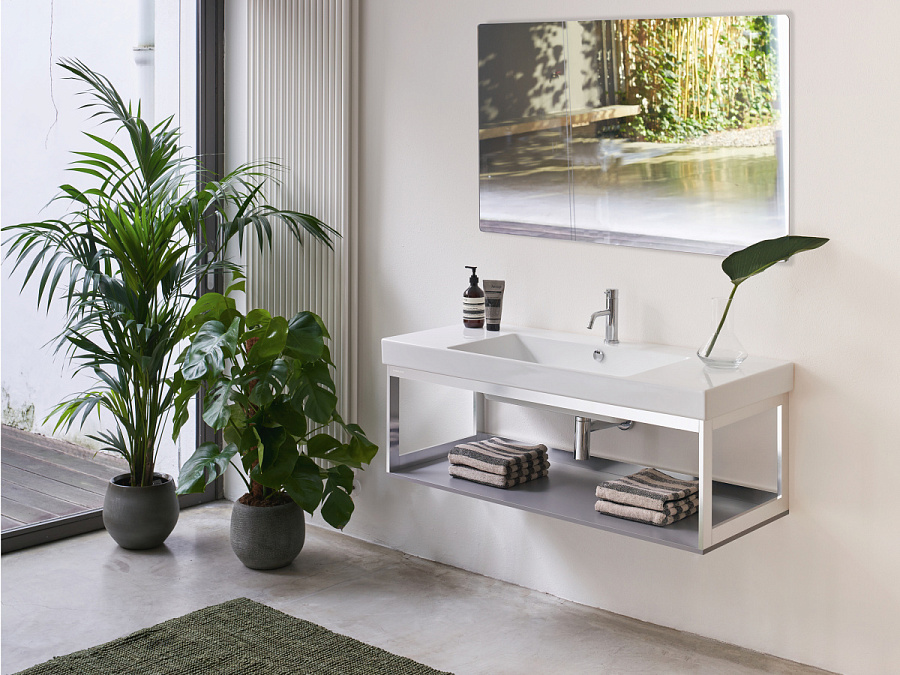 Раковина Catalano Zero 125x50, арт.0121260001, без отв. под смеситель, белый глянцевый