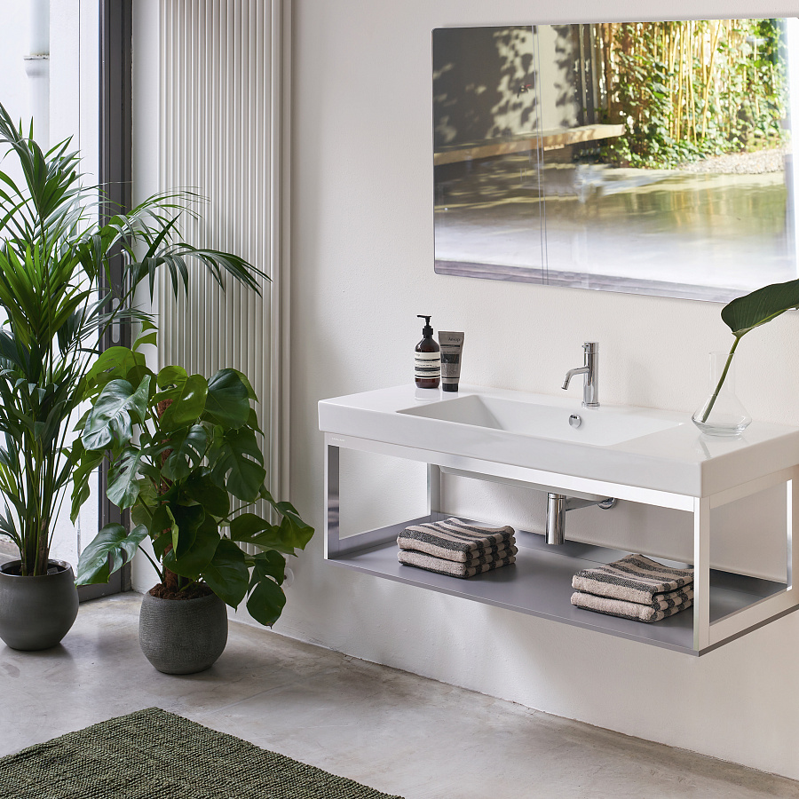 Раковина Catalano Zero 125x50, арт.0121260001, без отв. под смеситель, белый глянцевый