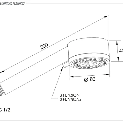 Ручной душ Remer 319MOX, хром