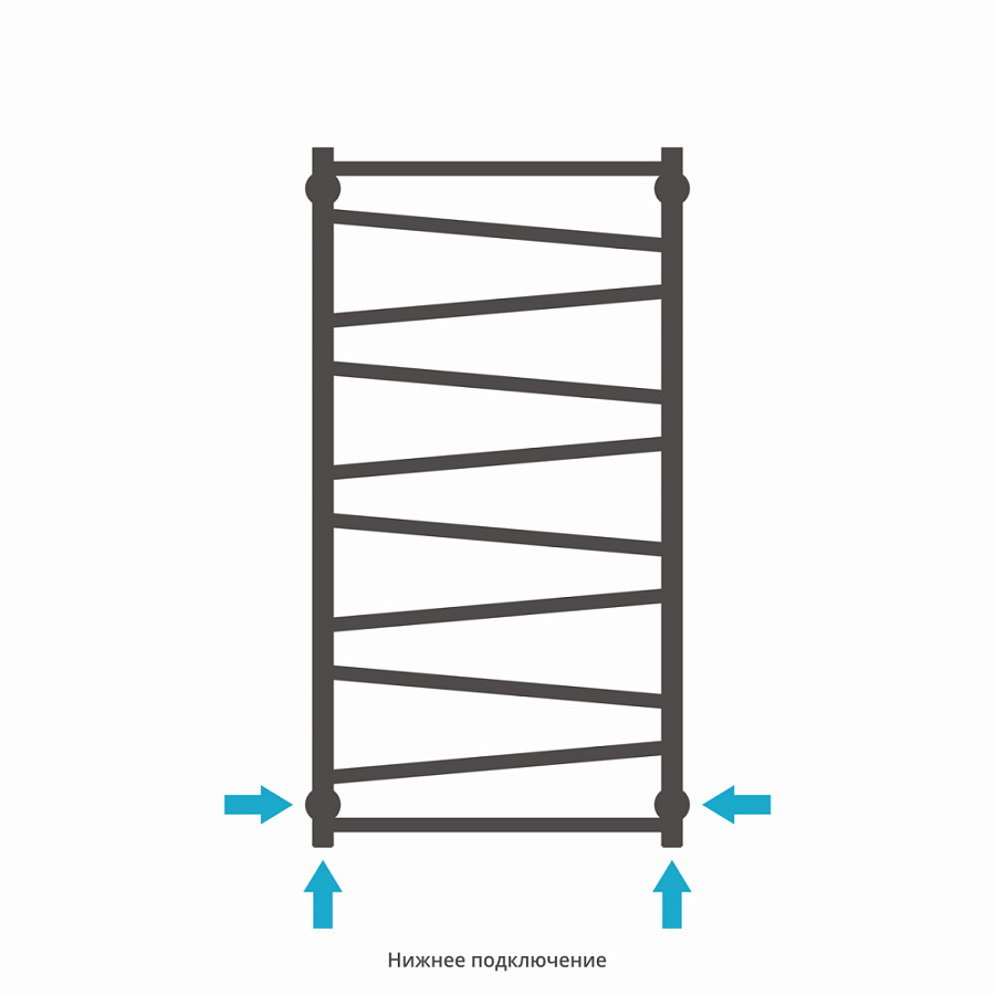 Водяной полотенцесушитель Сунержа Сирокко 1000х500, RAL 3005 Винно-красный, арт.3005-0253-1050