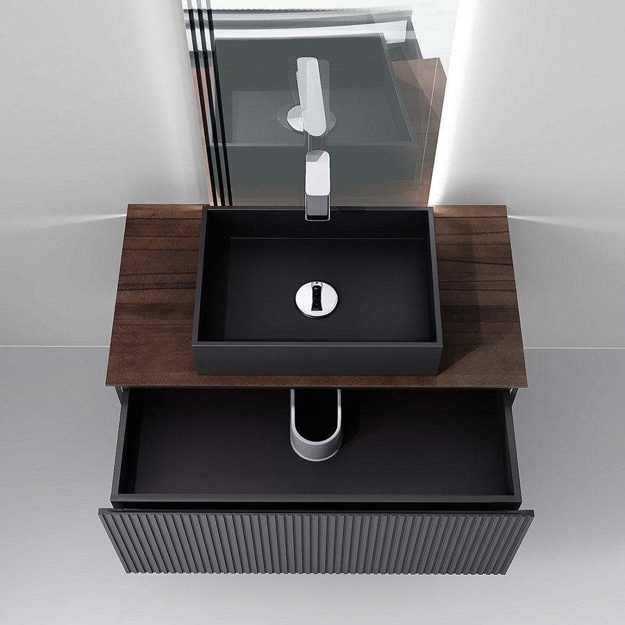 Тумба под умывальник Jorno Strong 100 подвесной антрацит