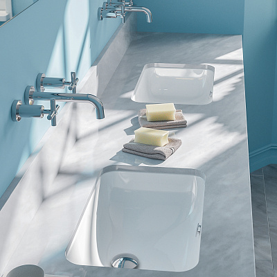 Раковина под столешницу Catalano Italy 55х38, арт.0727550001, белый глянцевый