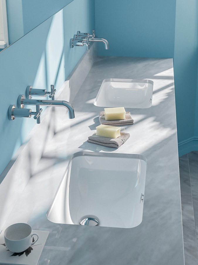 Раковина под столешницу Catalano Italy 55х38, арт.0727550001, белый глянцевый