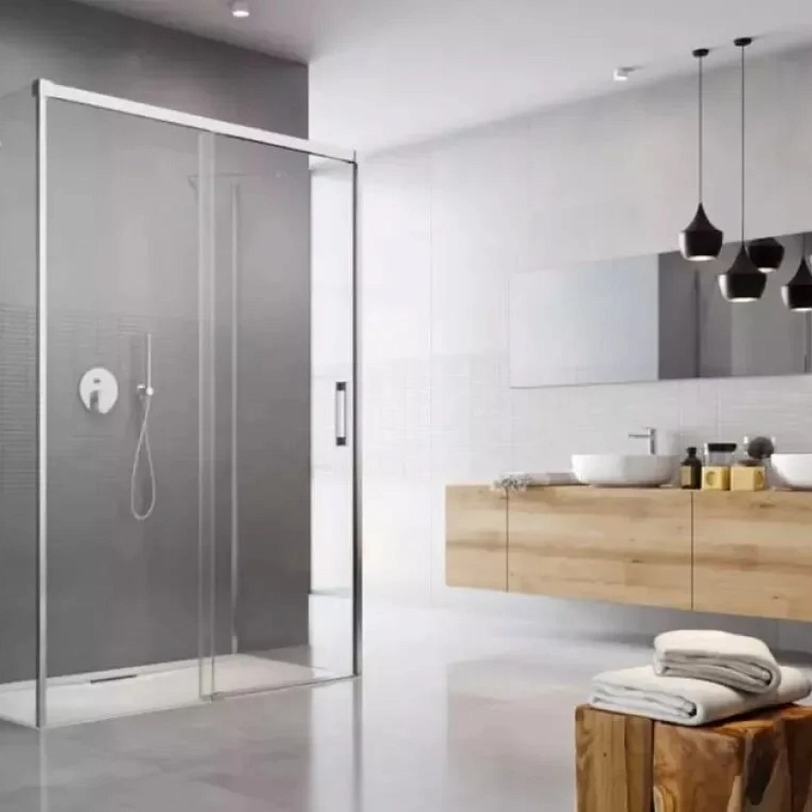 Душевая дверь Radaway Idea KDJ+S 120 х 200.5 см с неподвижной частью, стекло прозрачное, профиль хром, левая, 10116120-01-01L