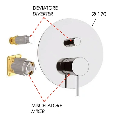 Смеситель для душа Remer X Style X09KB, хром