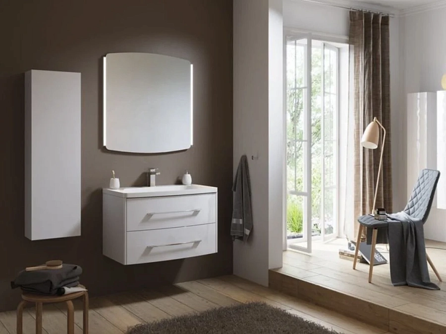 Тумба подвесной Aqwella Neringa 80 под умывальник белая