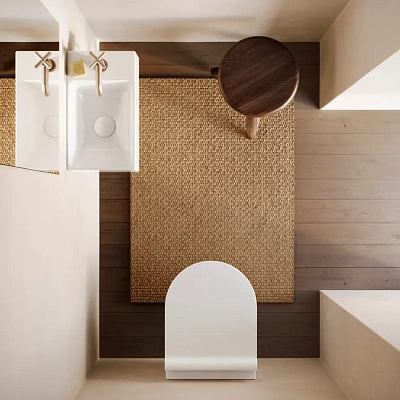 Раковина Catalano Premium 40х23, арт.0220411001, c 1 отв. под смеситель, белый глянцевый