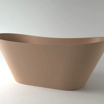 Ванна каменная Holbi Afina Solid Surface 161x66 белый матовый