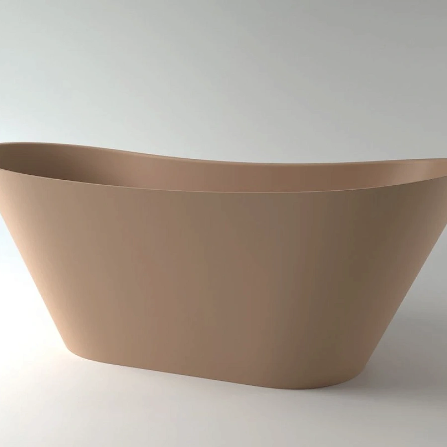 Ванна каменная Holbi Afina Solid Surface 161x66 белый матовый